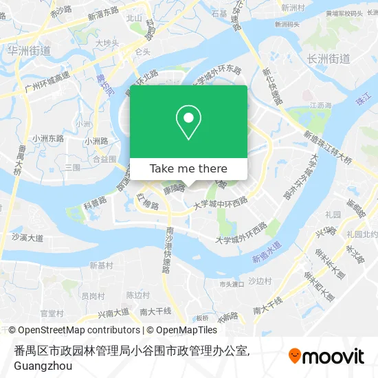 番禺区市政园林管理局小谷围市政管理办公室 map