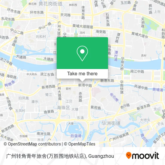 广州转角青年旅舍(万胜围地铁站店) map
