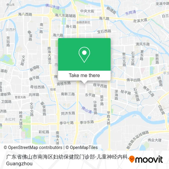 广东省佛山市南海区妇幼保健院门诊部-儿童神经内科 map