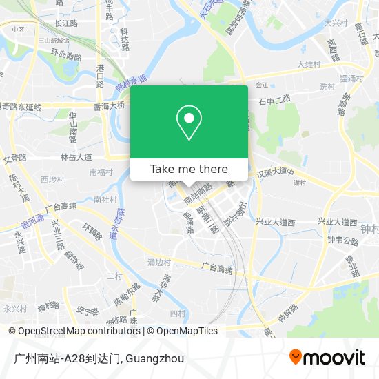 广州南站-A28到达门 map
