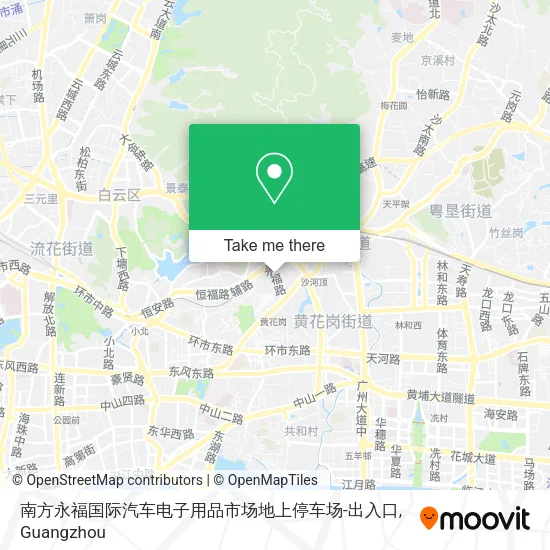 南方永福国际汽车电子用品市场地上停车场-出入口 map