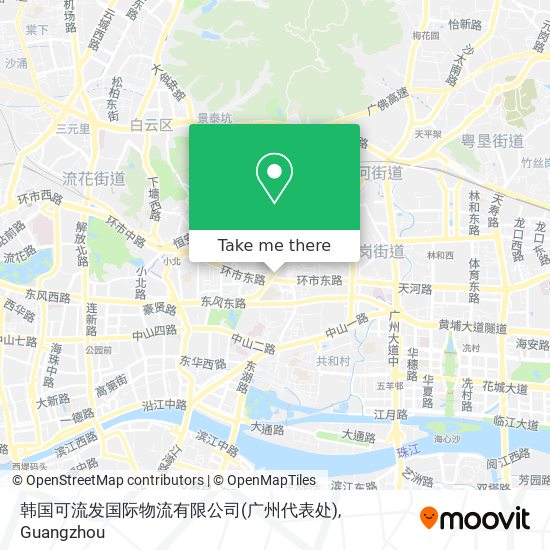 韩国可流发国际物流有限公司(广州代表处) map