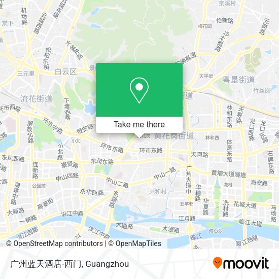 广州蓝天酒店-西门 map