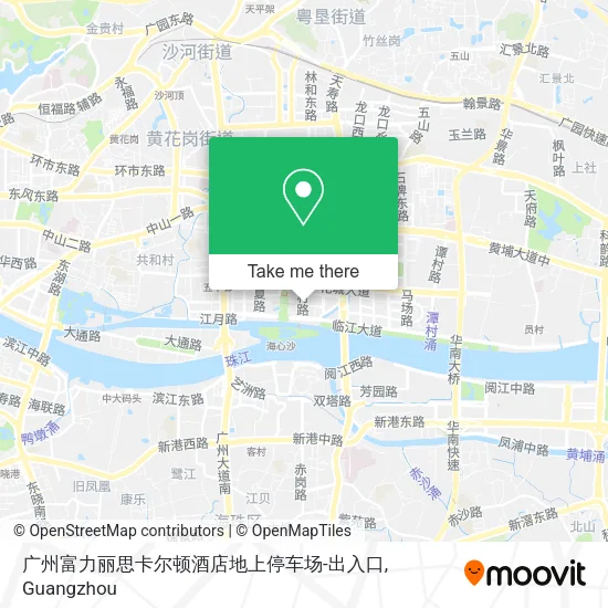 广州富力丽思卡尔顿酒店地上停车场-出入口 map