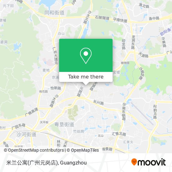 米兰公寓(广州元岗店) map