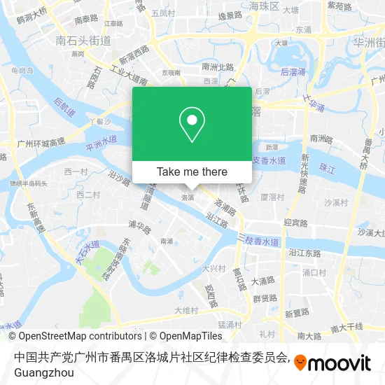 中国共产党广州市番禺区洛城片社区纪律检查委员会 map