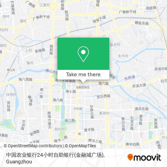 中国农业银行24小时自助银行(金融城广场) map