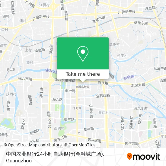 中国农业银行24小时自助银行(金融城广场) map
