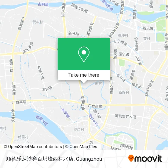 顺德乐从沙窖百塔峰西村水店 map