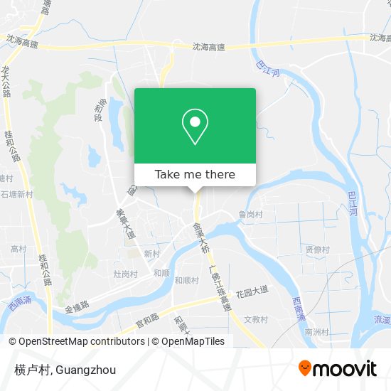 横卢村 map