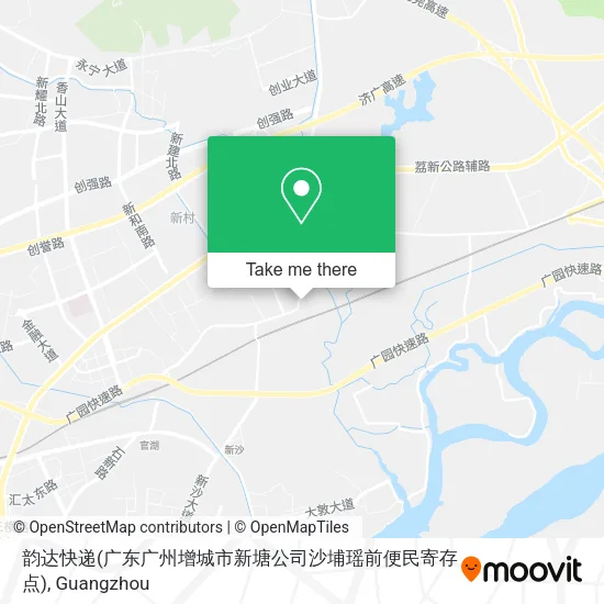 韵达快递(广东广州增城市新塘公司沙埔瑶前便民寄存点) map