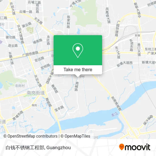 白钱不锈钢工程部 map