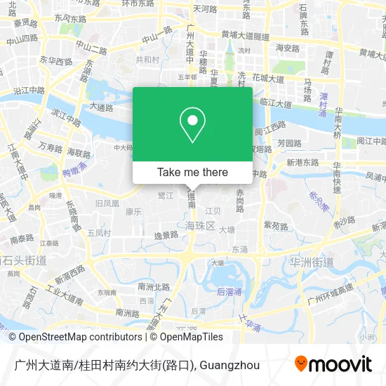 广州大道南/桂田村南约大街(路口) map