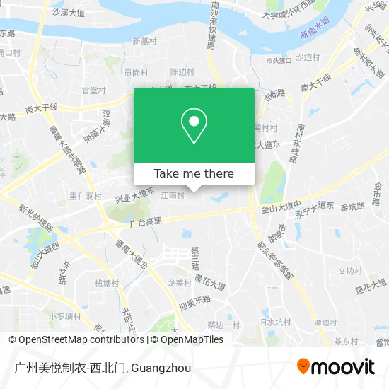 广州美悦制衣-西北门 map