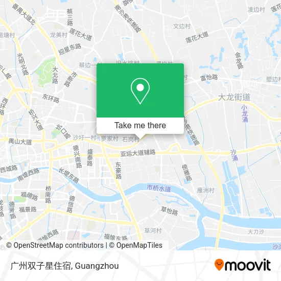 广州双子星住宿 map