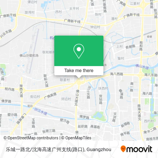 乐城一路北/沈海高速广州支线(路口) map
