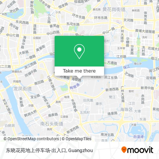 东晓花苑地上停车场-出入口 map