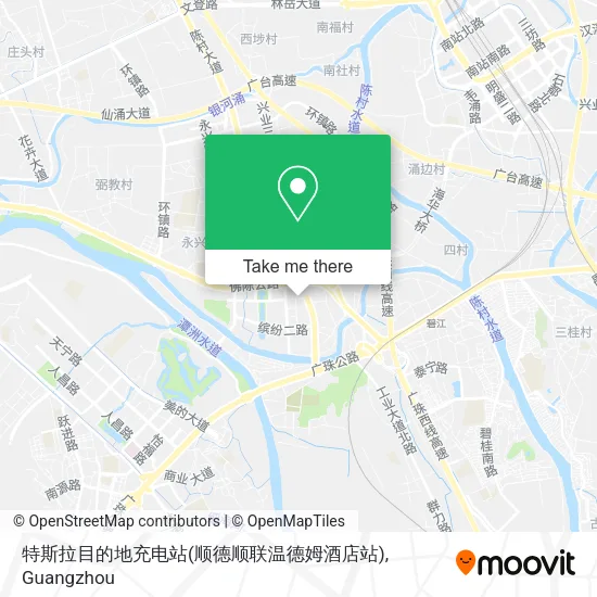 特斯拉目的地充电站(顺德顺联温德姆酒店站) map
