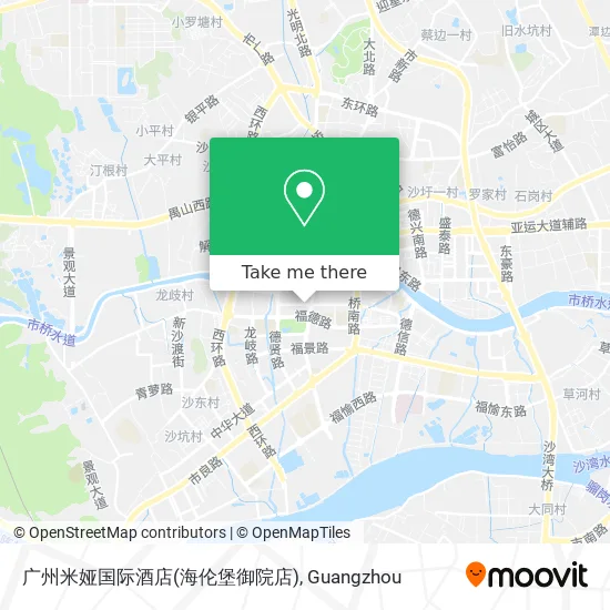 广州米娅国际酒店(海伦堡御院店) map