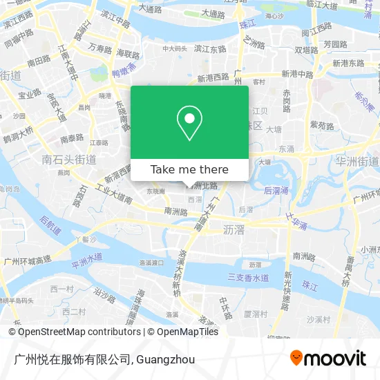 广州悦在服饰有限公司 map