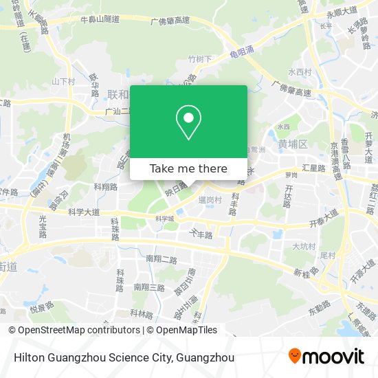 Hilton Guangzhou Science City map