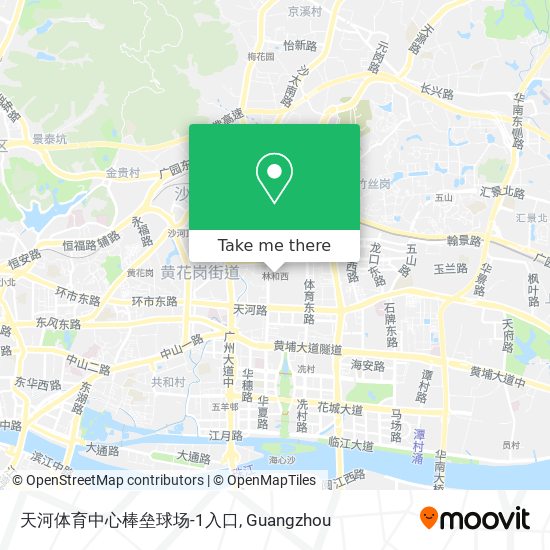 天河体育中心棒垒球场-1入口 map