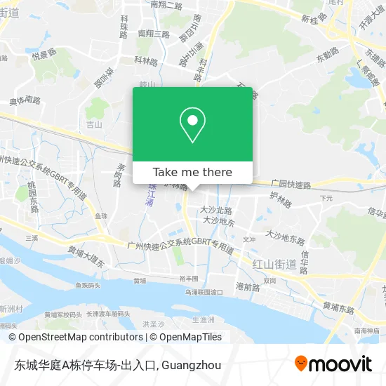 东城华庭A栋停车场-出入口 map