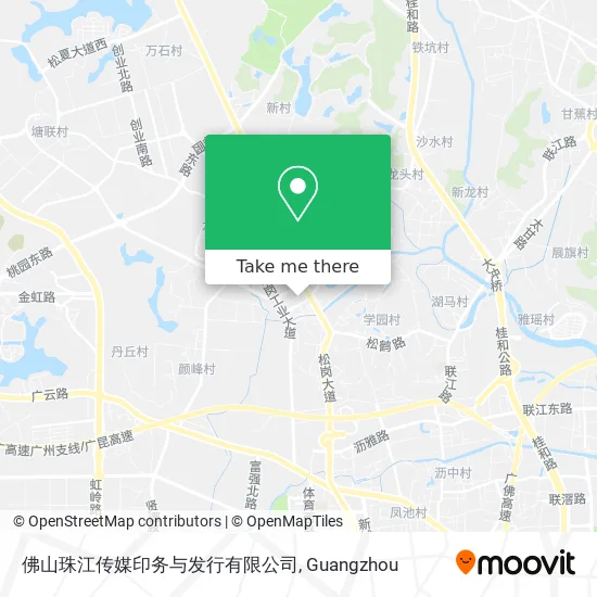 佛山珠江传媒印务与发行有限公司 map