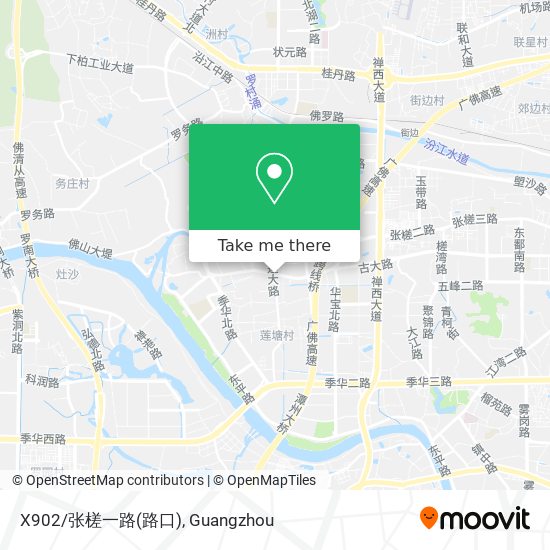 X902/张槎一路(路口) map