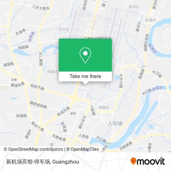 新机场宾馆-停车场 map
