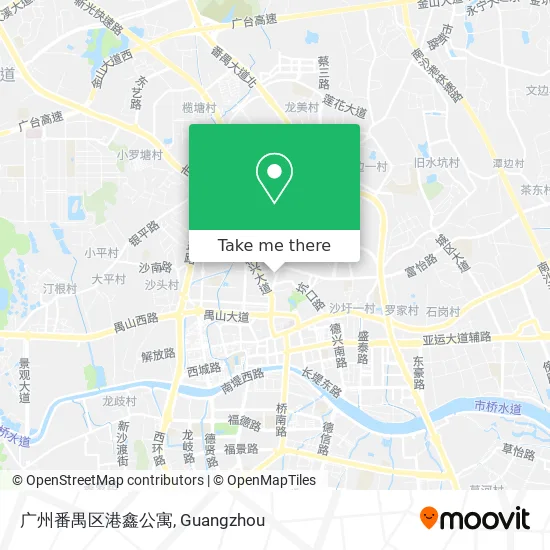 广州番禺区港鑫公寓 map