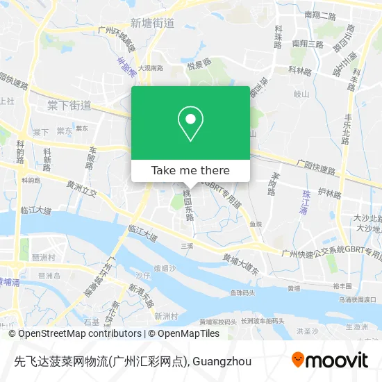 先飞达菠菜网物流(广州汇彩网点) map