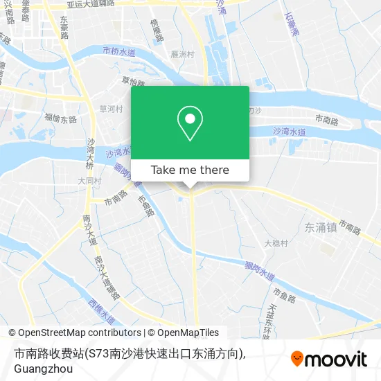 市南路收费站(S73南沙港快速出口东涌方向) map