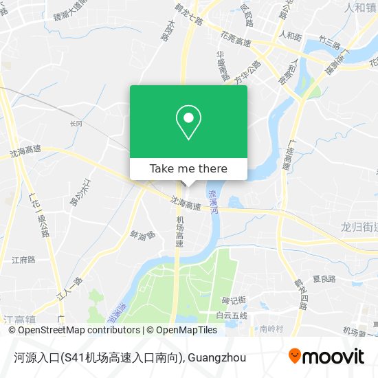 河源入口(S41机场高速入口南向) map