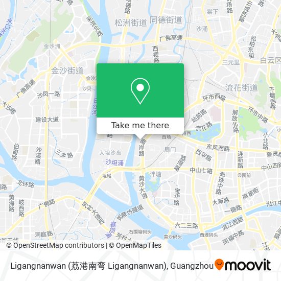 Ligangnanwan (荔港南弯 Ligangnanwan) map