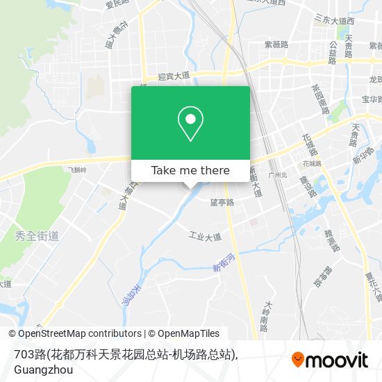 703路(花都万科天景花园总站-机场路总站) map