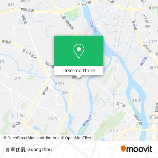 如家住宿 map