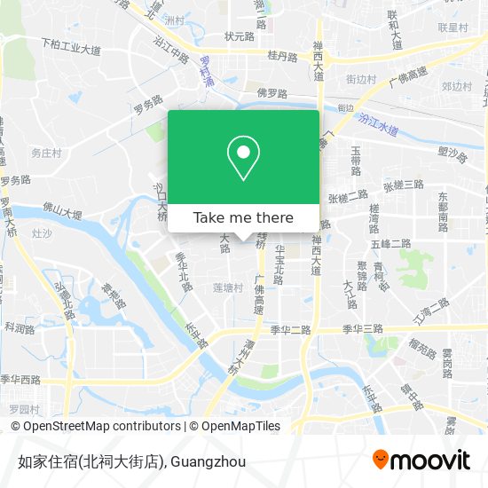 如家住宿(北祠大街店) map