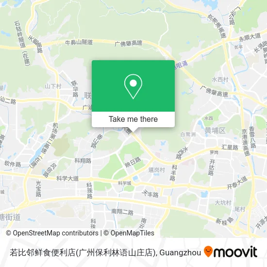 若比邻鲜食便利店(广州保利林语山庄店) map