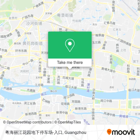 粤海丽江花园地下停车场-入口 map