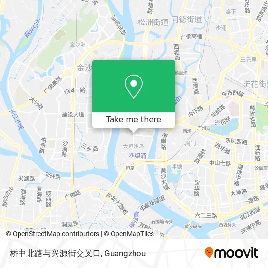 桥中北路与兴源街交叉口 map