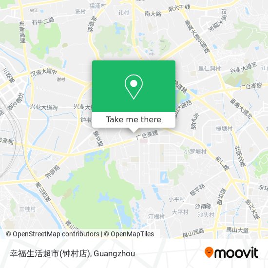 幸福生活超市(钟村店) map