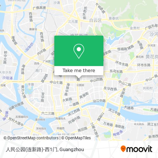 人民公园(连新路)-西1门 map