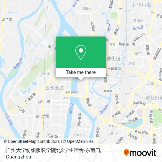 广州大学纺织服装学院北2学生宿舍-东南门 map
