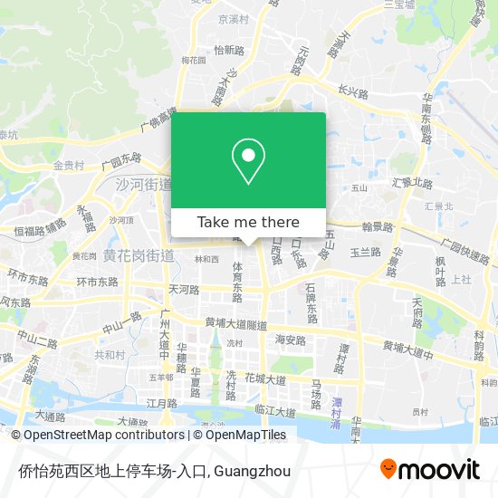 侨怡苑西区地上停车场-入口 map