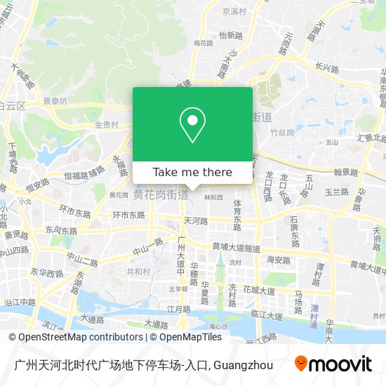 广州天河北时代广场地下停车场-入口 map