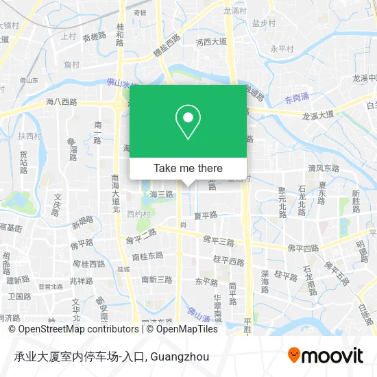 承业大厦室内停车场-入口 map