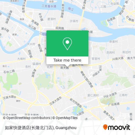 如家快捷酒店(长隆北门店) map