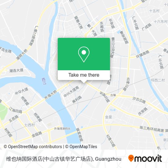 维也纳国际酒店(中山古镇华艺广场店) map