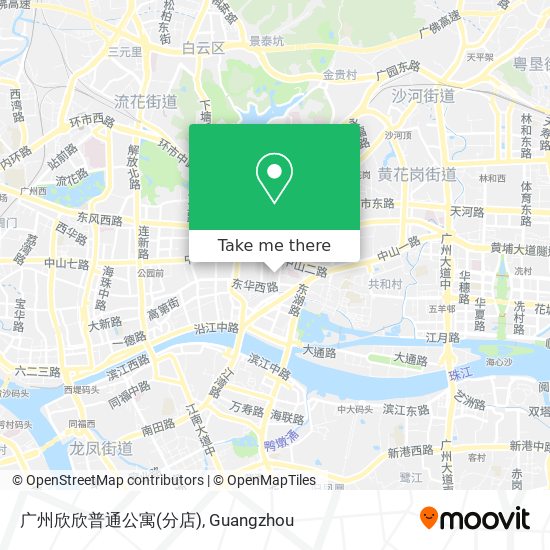 广州欣欣普通公寓(分店) map